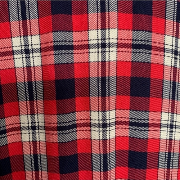 Size LG Como Vintage Red & Blue Plaid Shirt - Picture 5 of 8